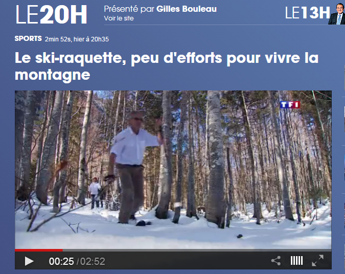 Le Ski Raquette sur Tf1