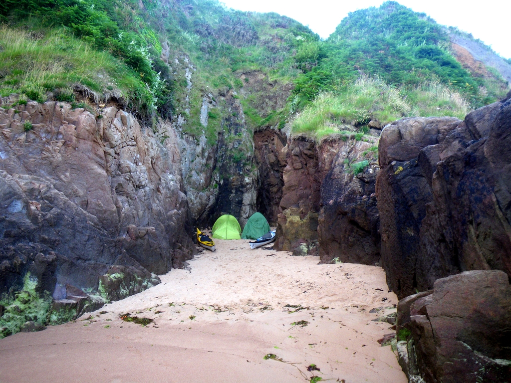 Jersey : bivouac à grève de Lecq