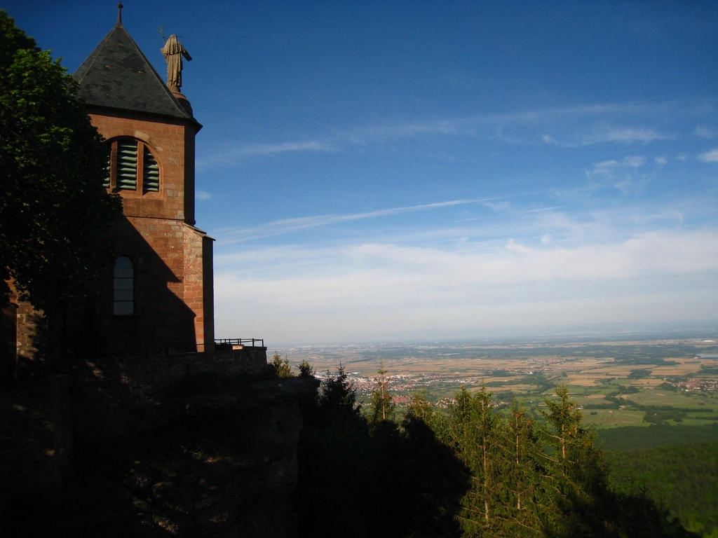 Vue sur la plaine d’Alsace depuis le Mont Saint Odile